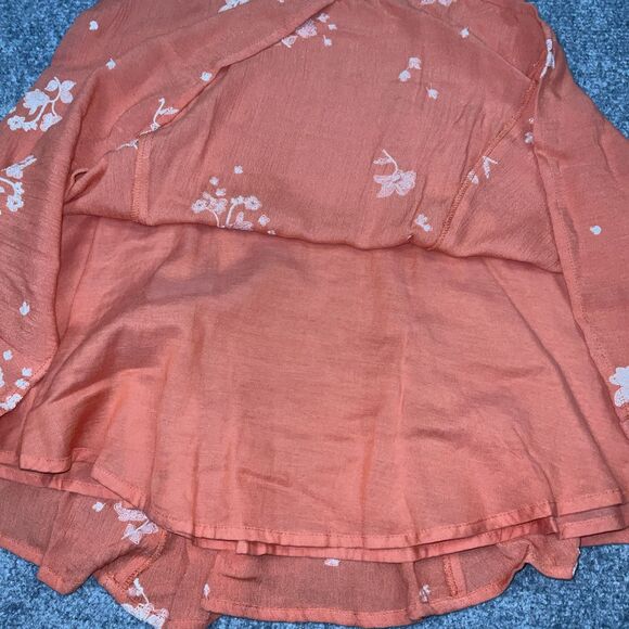 Free People Orange Floral Mini Dress - Picture 6 of 10